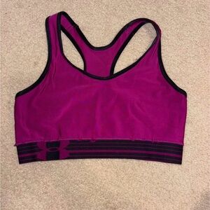 Under Armour Magenta Sports Bra with Black Trim